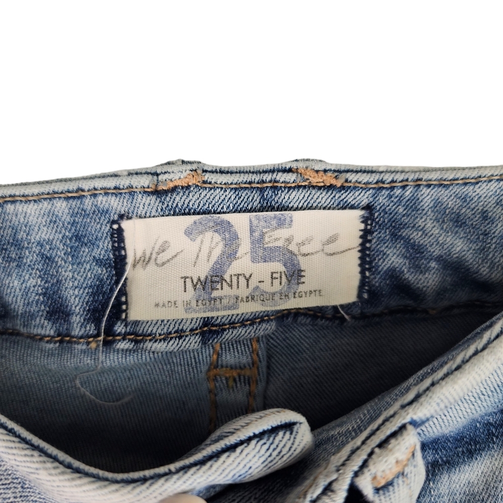 WE THE FREE Womens 25 High Rise Waisted Light Wash Denim Jeans Distressed Skinny - Picture 2 of 6